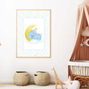 Baby Elephant in Moon