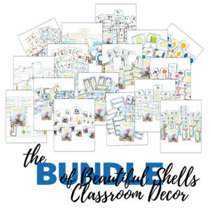Beautiful Shells Classroom Decor Bundle