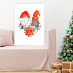 Christmas Red Gnome Couple