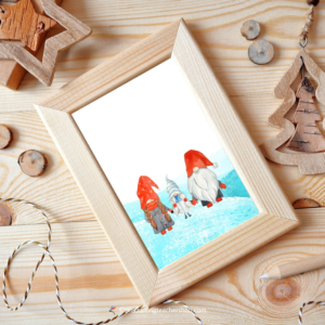 Gnome Family in Snow