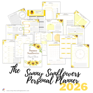 The Sunny Sunflowers Personal Planner 2026