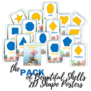Beautiful Shells 2D Shape Posters Pack