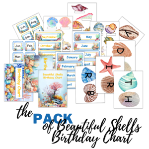 Beautiful Shells Birthday Chart