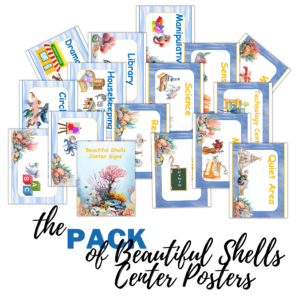 Beautiful Shells Center Signs Pack