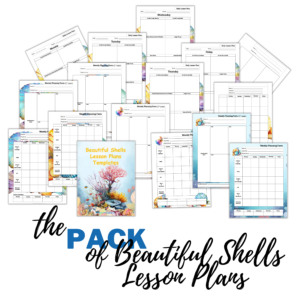 Beautiful Shells Lesson Plan Templates Pack