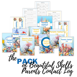 Beautiful Shells Parents Contact Log Pack