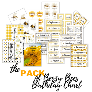 Beezy Bees Birthday Chart Pack