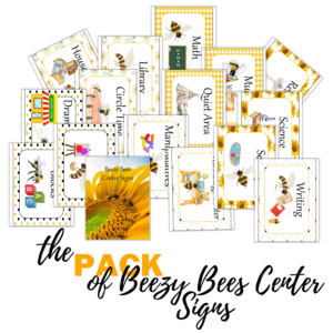 Beezy Bees Center Signs Pack