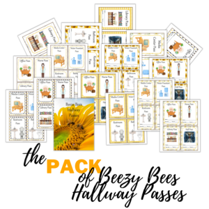 Beezy Bees Hallway Passes Pack