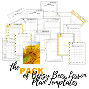 Beezy Bees Lesson Plan Templates Pack