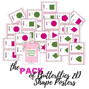 Butterflies 2D Shape Posters Pack