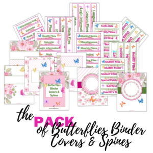 Butterflies Binder Covers & Spines Pack