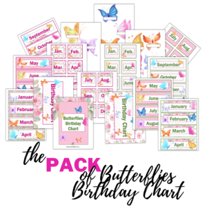 Butterflies Birthday Chart Pack