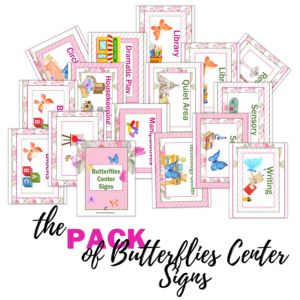 Butterflies Center Signs Pack