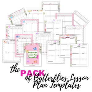 Butterflies Lesson Plan Templates Pack