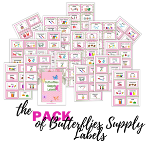 Butterflies Supply Labels Pack