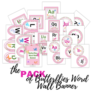 Butterflies Word Wall Banner Pack