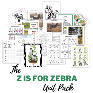 Z is for Zebra Unit Pack