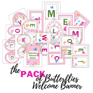 Butterflies Welcome Banner Pack
