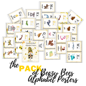 Gnomes & Bees Alphabet Posters