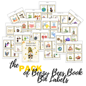 Gnomes & Bees Book Bin Labels