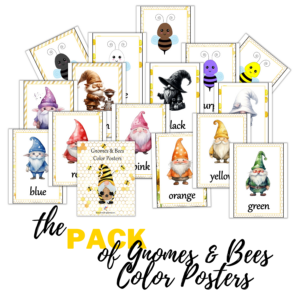 Gnomes & Bees Color Posters