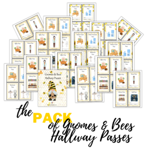 Gnomes & Bees Hallway Passes