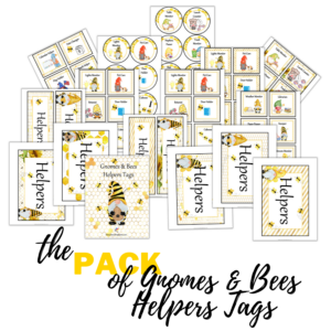 Gnomes & Bees Helpers Tags