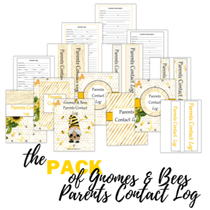 Gnomes & Bees Parents Contact Log