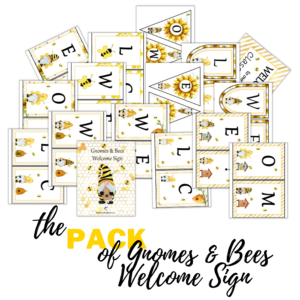 Gnomes & Bees Welcome Sign