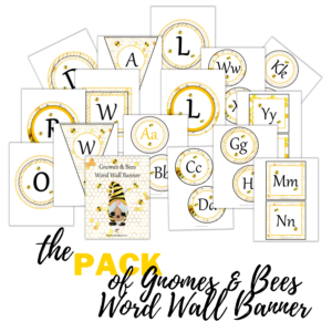Gnomes & Bees Word Wall Banner