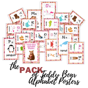 Teddy Bear Alphabet Posters