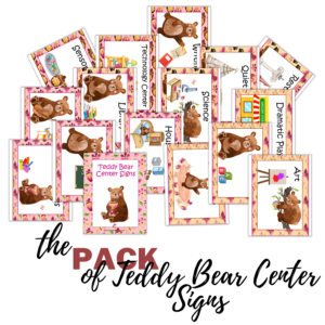 Teddy Bear Center Signs