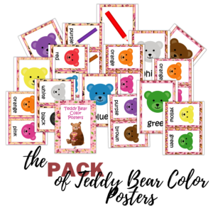 Teddy Bear Color Posters