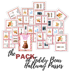 Teddy Bear Hallway Passes