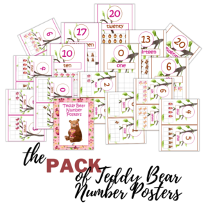 Teddy Bear Number Posters