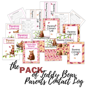 Teddy Bear Parents Contact Log