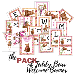 Teddy Bear Welcome Banner