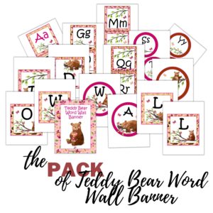 Teddy Bear Word Wall Banner